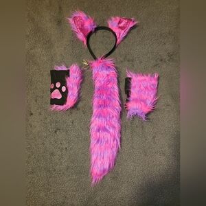 Nwot cat tail and ears costume set